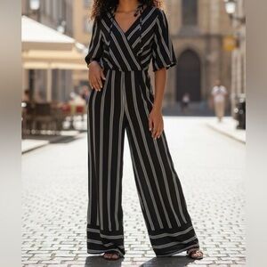 Trixxi Elegant Black and White Jumpsuit